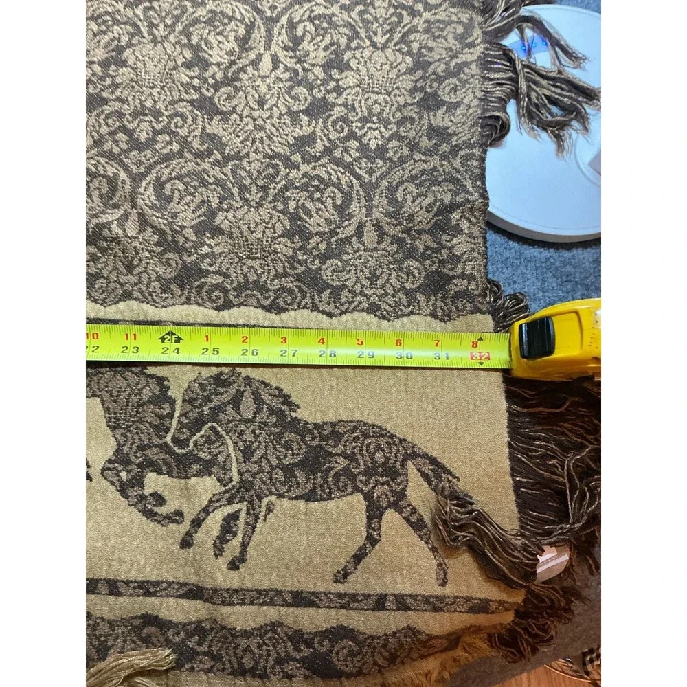 Horse Equestrian Throw Blanket Country Western Decor 32x44